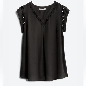 Kabari Cutout Detail Blouse - maternity